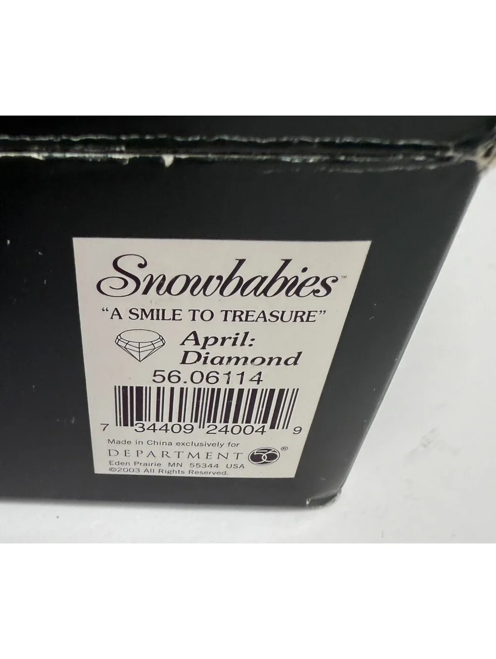 Department 56 Snowbabies April Diamond Birthstone Figurine Swarovski 56.06114